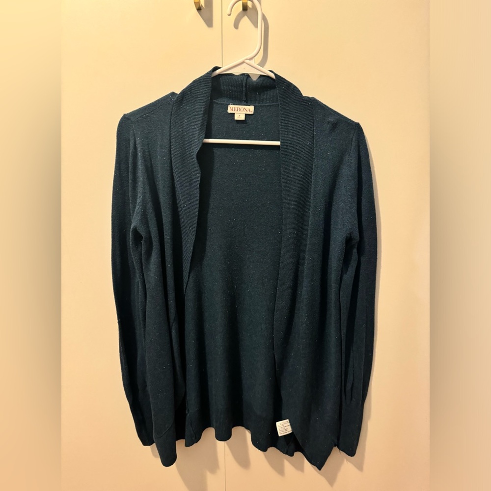 Merona Short Shawl-Collar Open-Front Sweater for Women